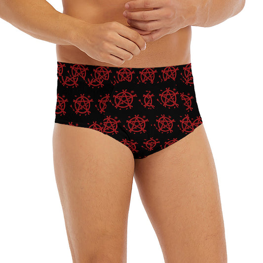 Magic Pentagram Pattern Print Men's Briefs