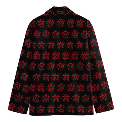 Magic Pentagram Pattern Print Men's Cotton Blazer