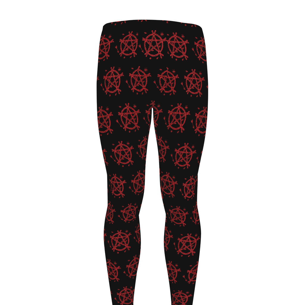 Magic Pentagram Pattern Print Men's leggings