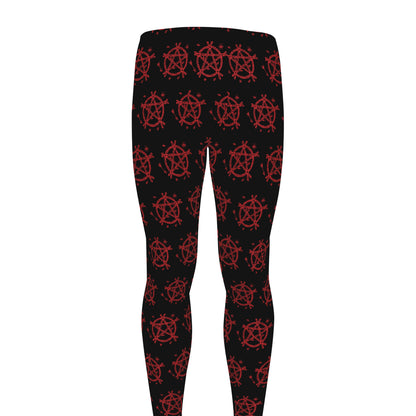 Magic Pentagram Pattern Print Men's leggings