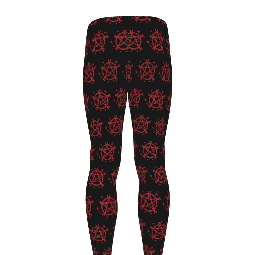 Magic Pentagram Pattern Print Men's leggings
