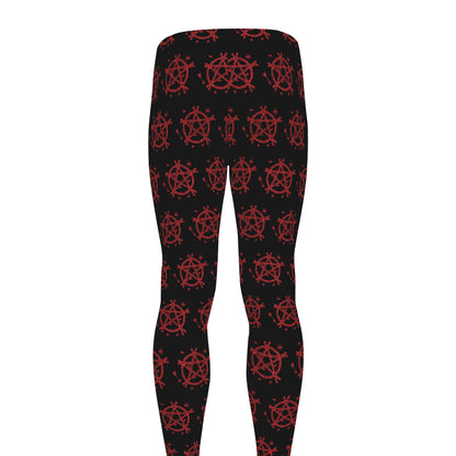 Magic Pentagram Pattern Print Men's leggings