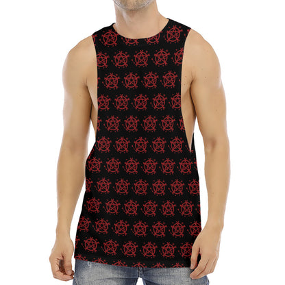 Magic Pentagram Pattern Print Men's Muscle Tank Top