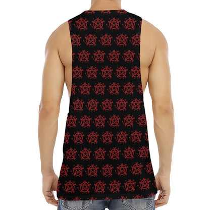 Magic Pentagram Pattern Print Men's Muscle Tank Top