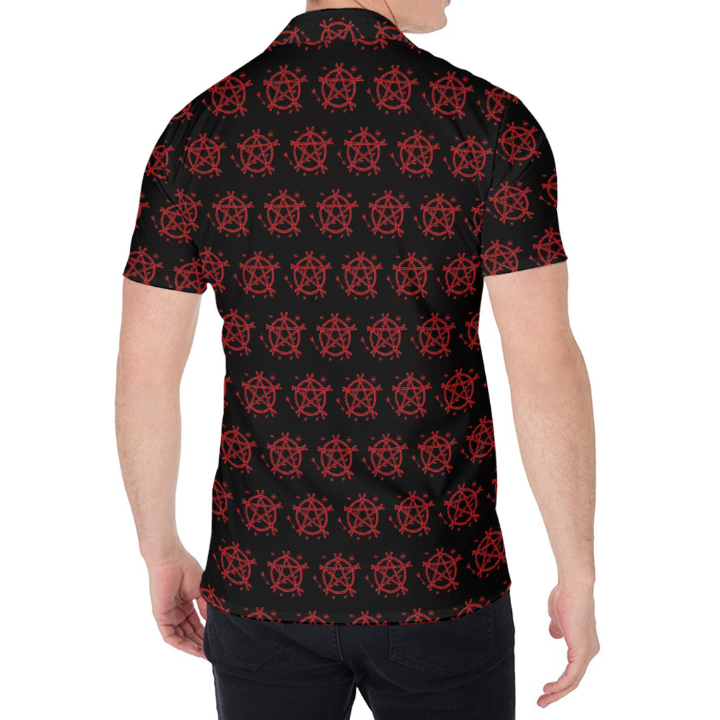 Magic Pentagram Pattern Print Men's Shirt
