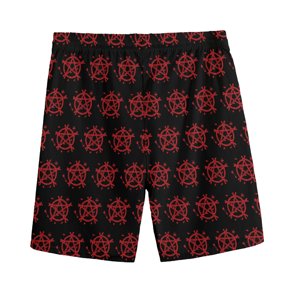 Magic Pentagram Pattern Print Men's Sports Shorts