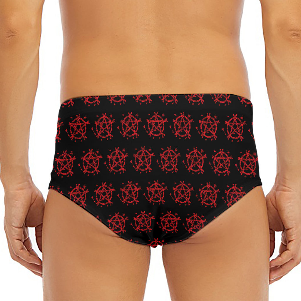 Magic Pentagram Pattern Print Men's Triangle Swim Briefs