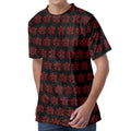 Magic Pentagram Pattern Print Men's Velvet T-Shirt