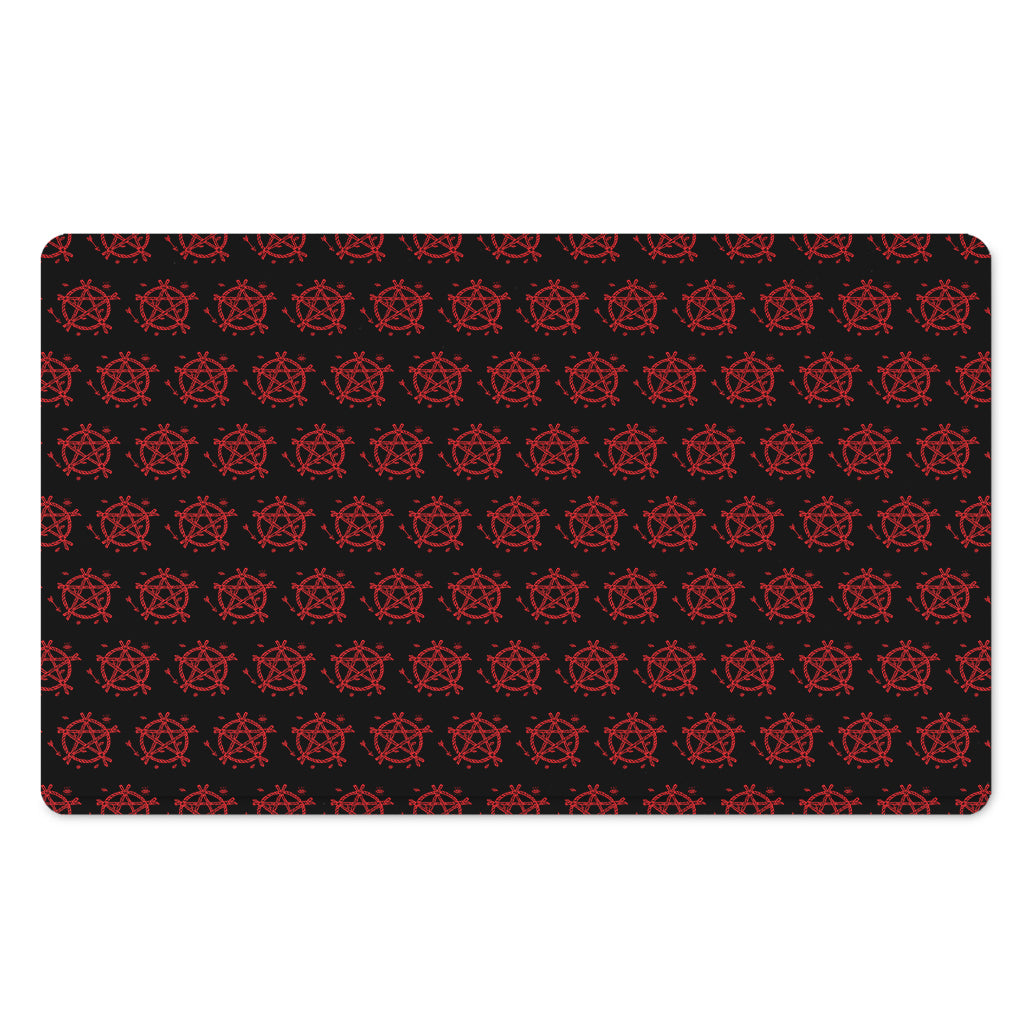 Magic Pentagram Pattern Print Polyester Doormat