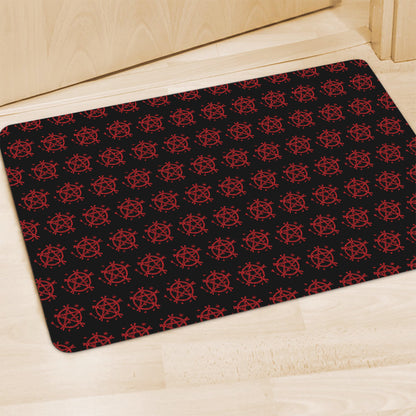 Magic Pentagram Pattern Print Polyester Doormat
