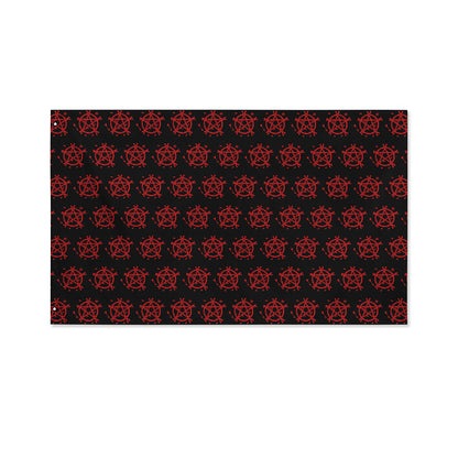 Magic Pentagram Pattern Print Polyester Flag