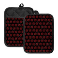 Magic Pentagram Pattern Print Pot Holders With Pocket