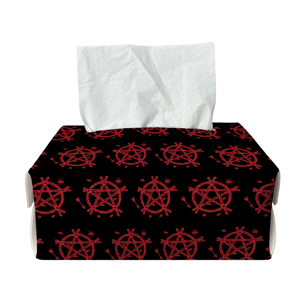Magic Pentagram Pattern Print Rectangle Tissue Box Cover