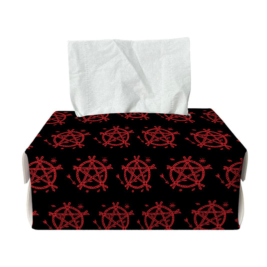Magic Pentagram Pattern Print Rectangle Tissue Box Cover