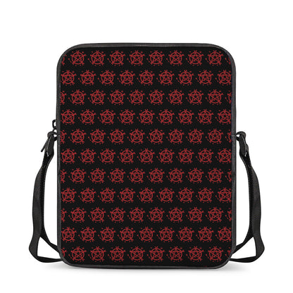 Magic Pentagram Pattern Print Rectangular Crossbody Bag