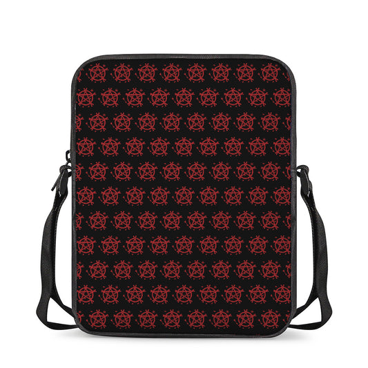Magic Pentagram Pattern Print Rectangular Crossbody Bag