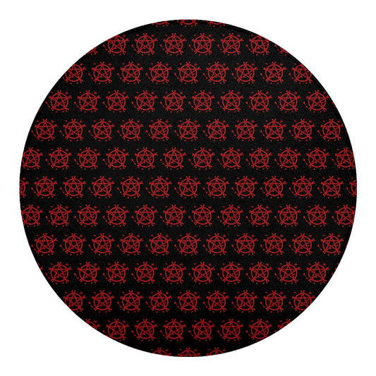 Magic Pentagram Pattern Print Round Blanket