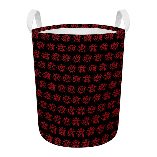 Magic Pentagram Pattern Print Round Laundry Basket