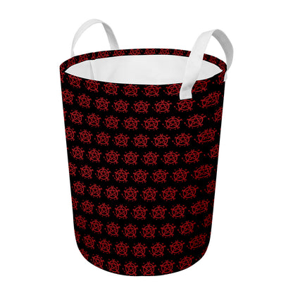 Magic Pentagram Pattern Print Round Laundry Basket