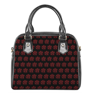 Magic Pentagram Pattern Print Shoulder Handbag