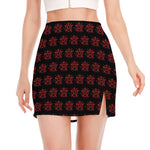 Magic Pentagram Pattern Print Side Slit Mini Skirt