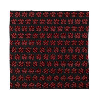 Magic Pentagram Pattern Print Silk Bandana