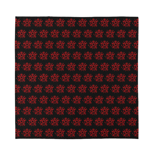Magic Pentagram Pattern Print Silk Bandana