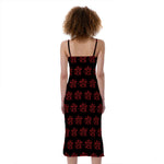 Magic Pentagram Pattern Print Slim Fit Midi Cami Dress