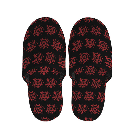 Magic Pentagram Pattern Print Slippers