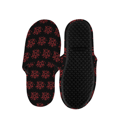 Magic Pentagram Pattern Print Slippers