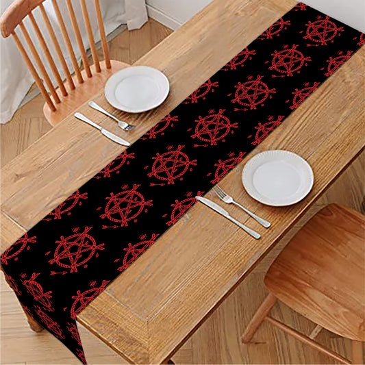 Magic Pentagram Pattern Print Table Runner