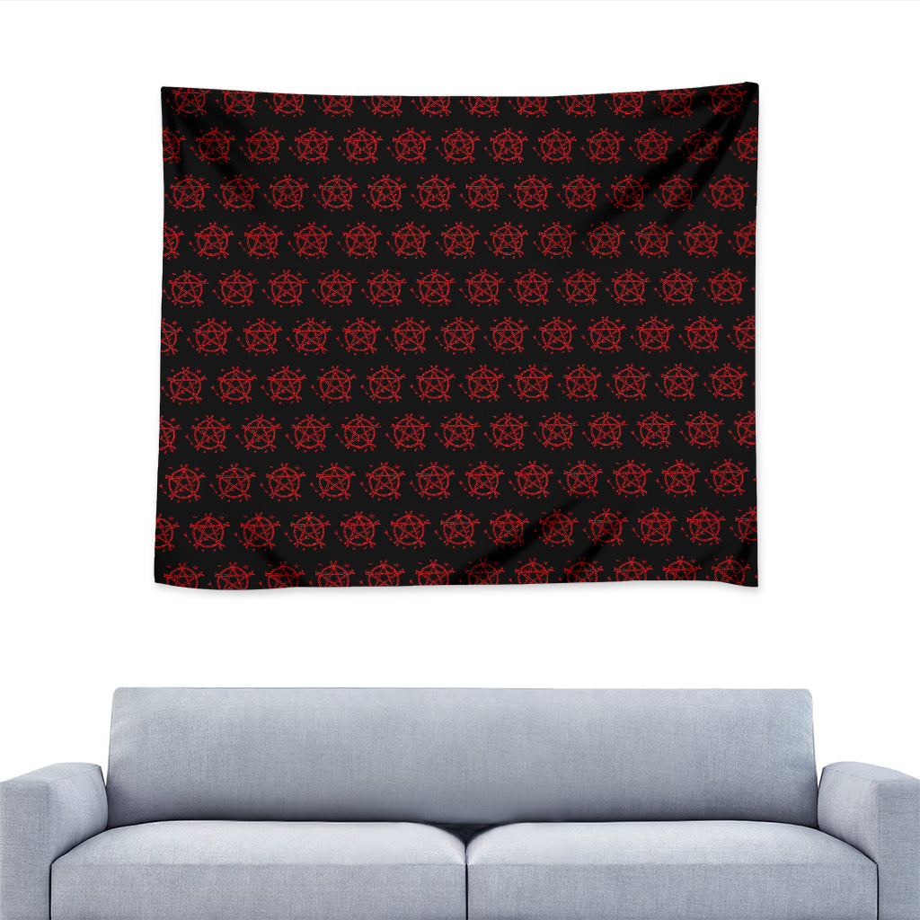 Magic Pentagram Pattern Print Tapestry