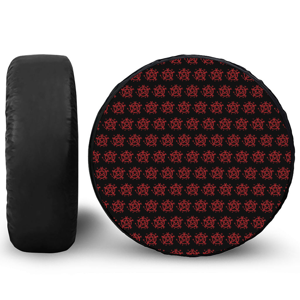 Magic Pentagram Pattern Print Tire Cover