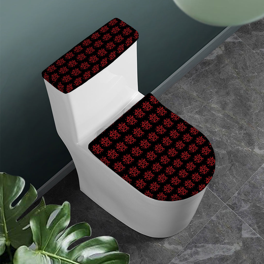 Magic Pentagram Pattern Print Toilet Lid And Tank Cover Set