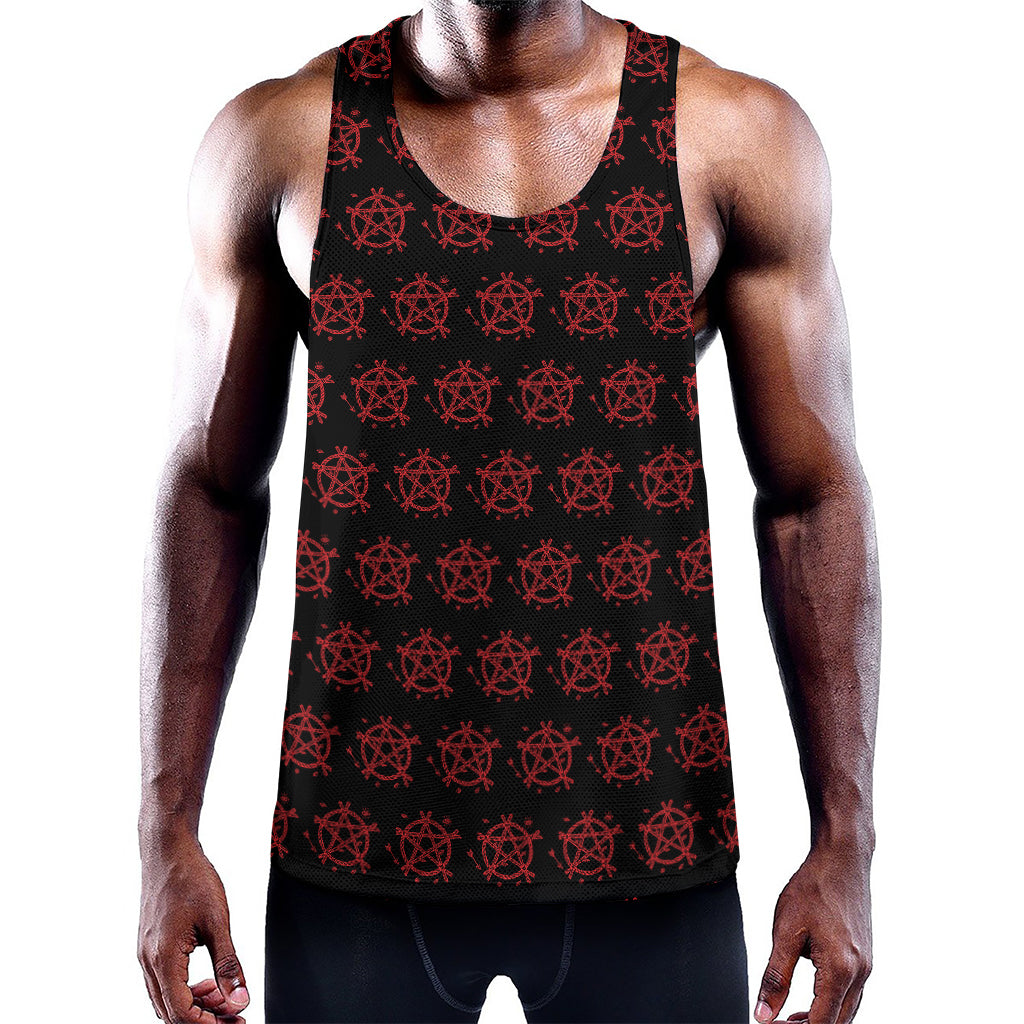 Magic Pentagram Pattern Print Training Tank Top