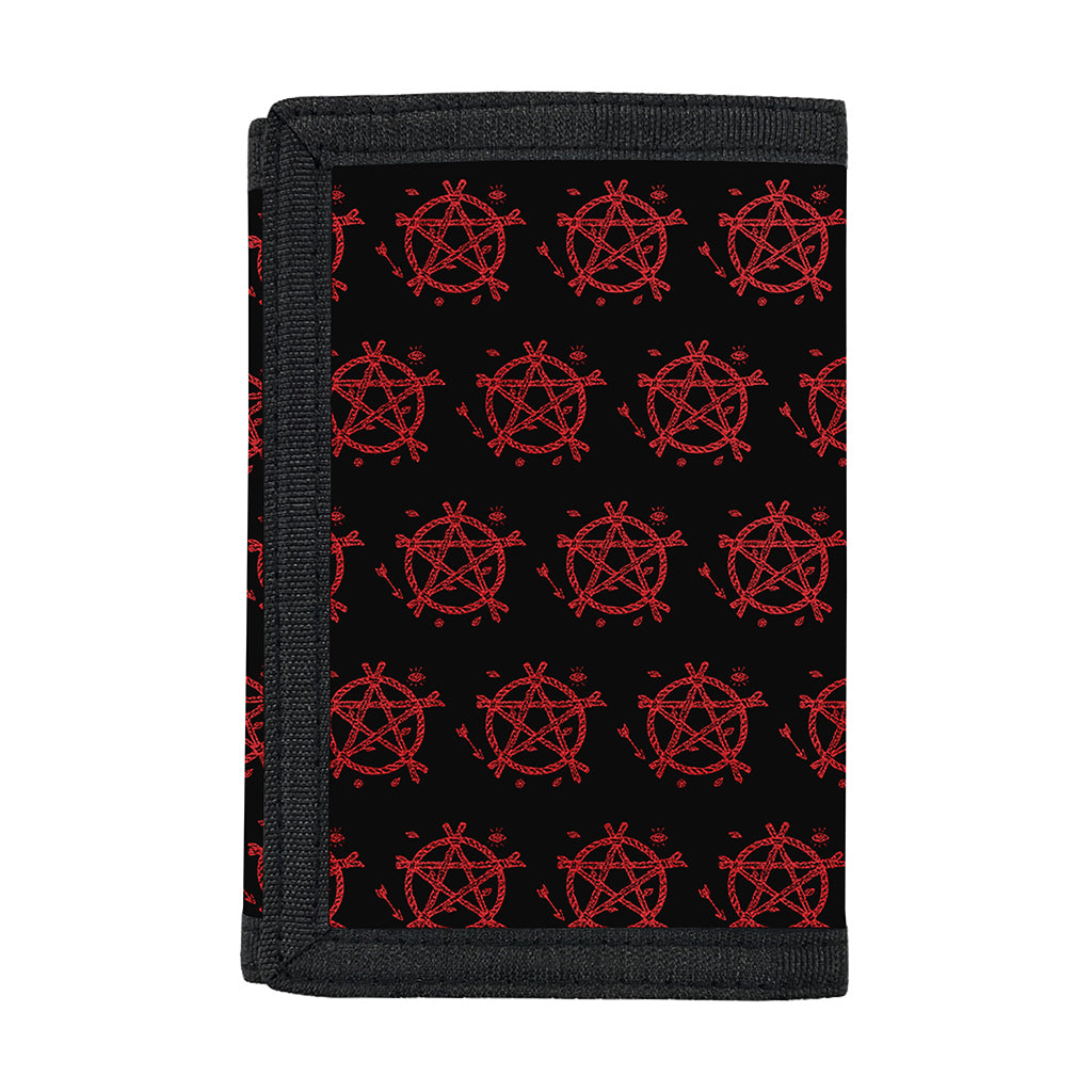 Magic Pentagram Pattern Print Trifold Wallet