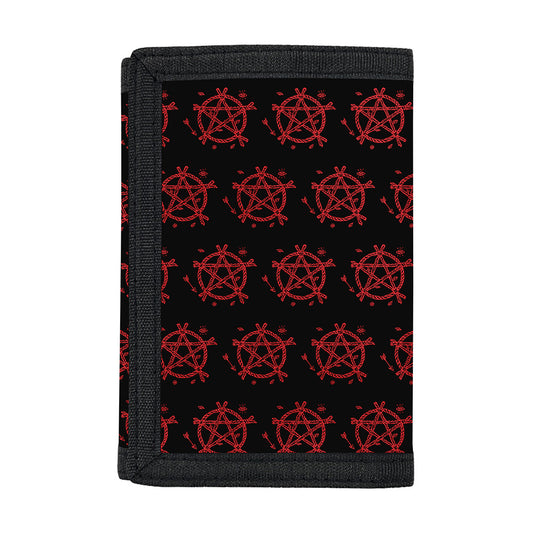 Magic Pentagram Pattern Print Trifold Wallet