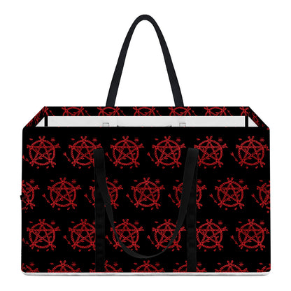 Magic Pentagram Pattern Print Utility Tote Bag