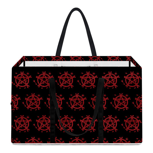 Magic Pentagram Pattern Print Utility Tote Bag