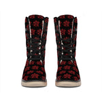 Magic Pentagram Pattern Print Winter Boots
