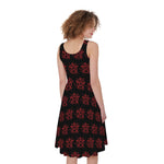 Magic Pentagram Pattern Print Women's Sleeveless Dress