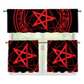Magic Pentagram Symbol Print 3 Piece Kitchen Curtains