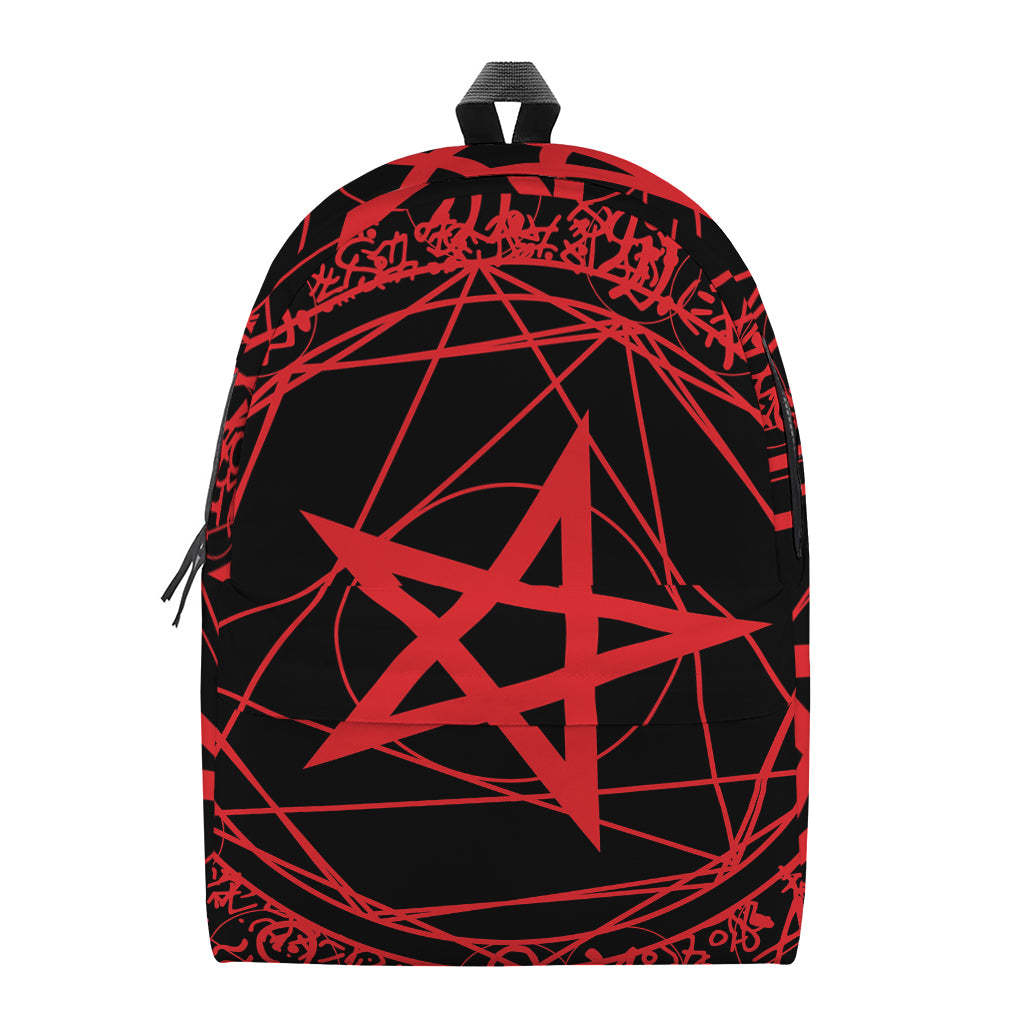 Magic Pentagram Symbol Print Backpack