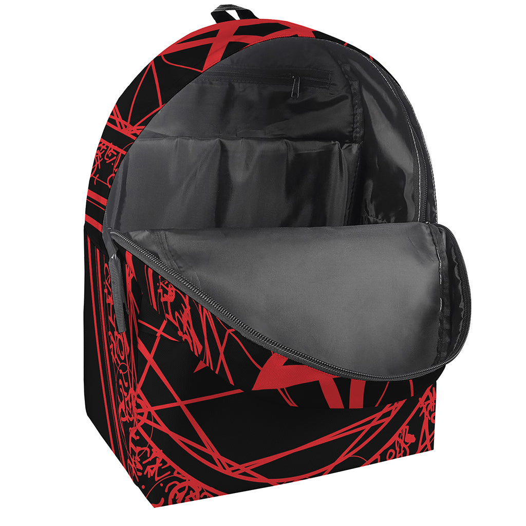 Magic Pentagram Symbol Print Backpack