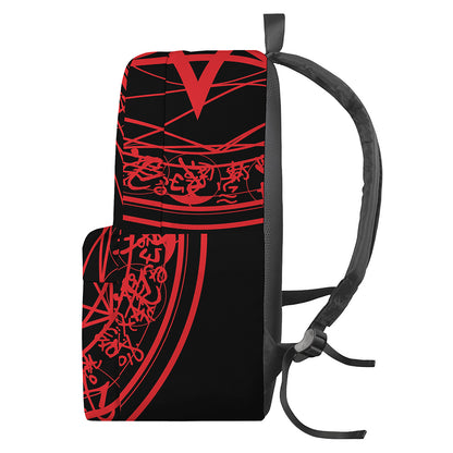 Magic Pentagram Symbol Print Backpack