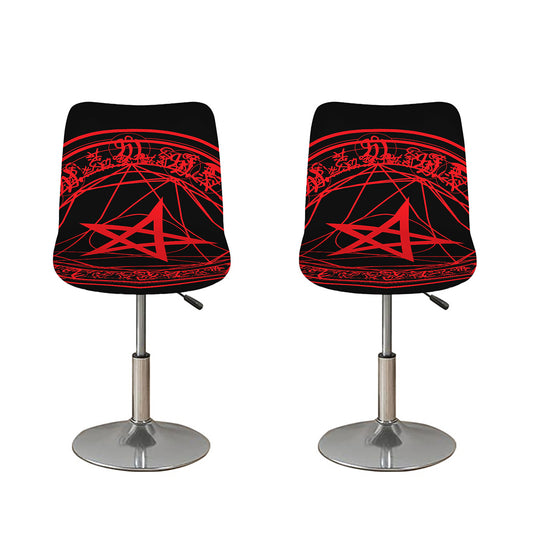 Magic Pentagram Symbol Print Bar Stool Covers