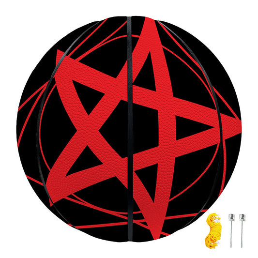 Magic Pentagram Symbol Print Basketball
