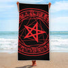 Magic Pentagram Symbol Print Beach Towel