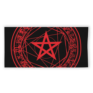 Magic Pentagram Symbol Print Beach Towel