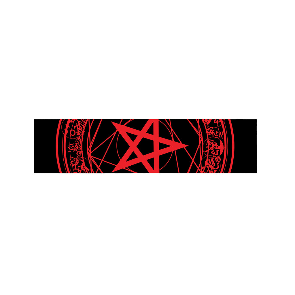 Magic Pentagram Symbol Print Bed Runner